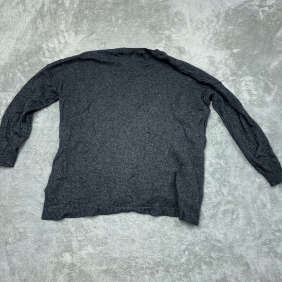 Catherine Malandrino Womens Gray 100% Cashmere Long Sleeve Pullover M 6345 - Picture 2 of 6